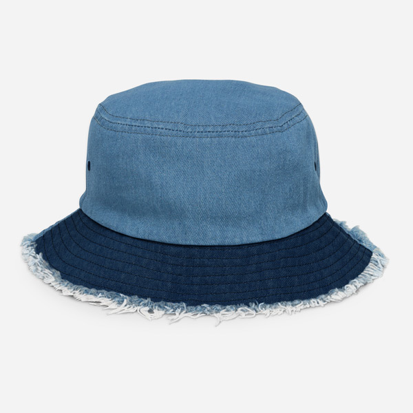 Distressed Denim Bucket Hat
