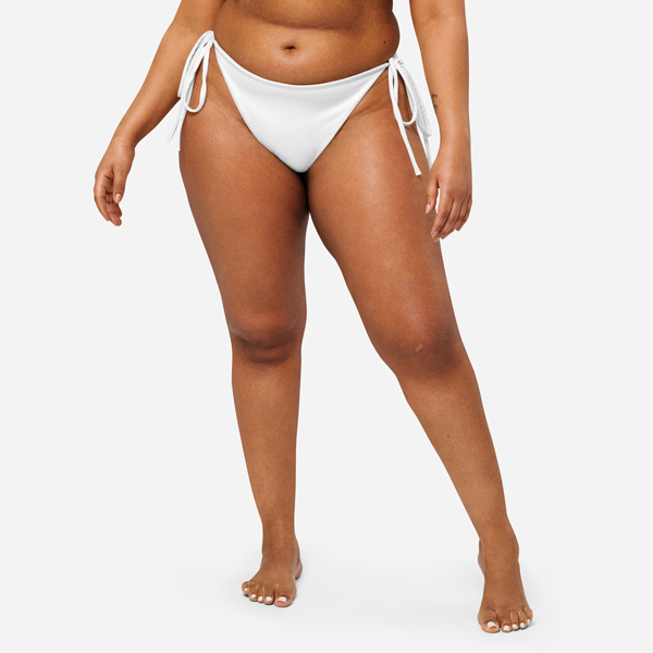 All-Over Print Recycled String Bikini Bottom