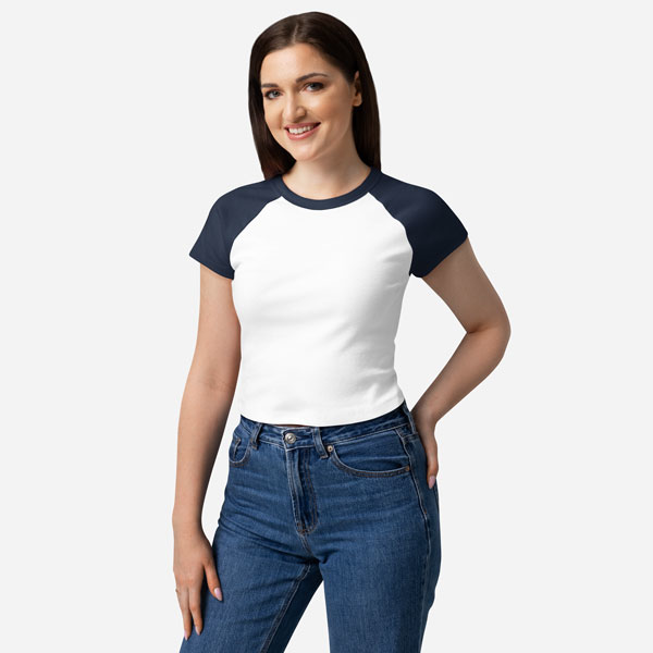Women's Micro Rib Raglan Baby Tee | Bella + Canvas 1201